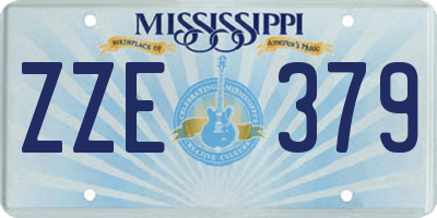 MS license plate ZZE379