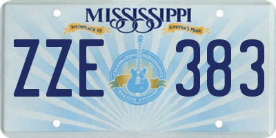 MS license plate ZZE383