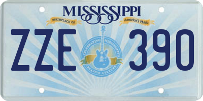 MS license plate ZZE390