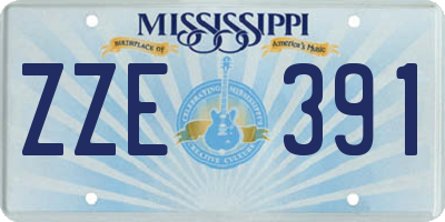MS license plate ZZE391