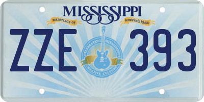 MS license plate ZZE393