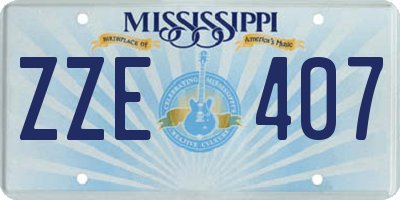 MS license plate ZZE407
