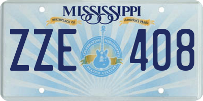 MS license plate ZZE408
