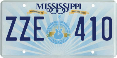 MS license plate ZZE410