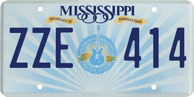 MS license plate ZZE414