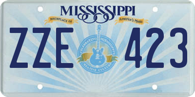 MS license plate ZZE423