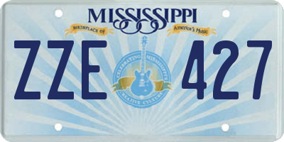 MS license plate ZZE427
