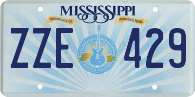 MS license plate ZZE429