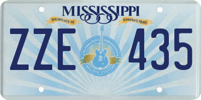 MS license plate ZZE435