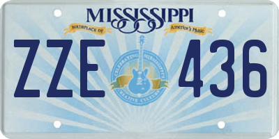 MS license plate ZZE436