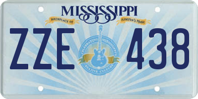 MS license plate ZZE438