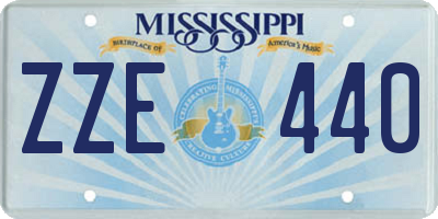 MS license plate ZZE440