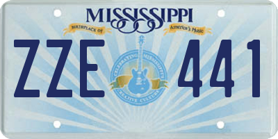 MS license plate ZZE441