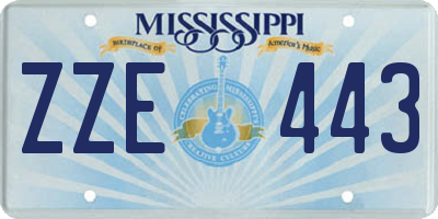 MS license plate ZZE443