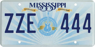 MS license plate ZZE444