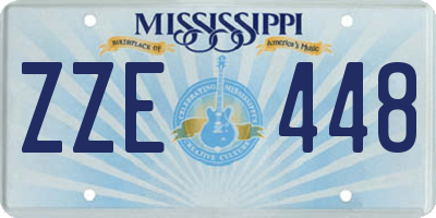 MS license plate ZZE448
