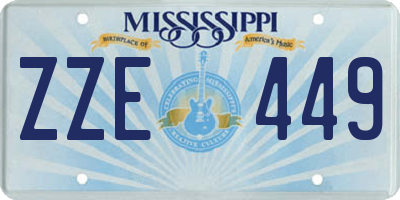 MS license plate ZZE449