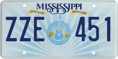 MS license plate ZZE451