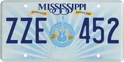 MS license plate ZZE452