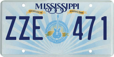 MS license plate ZZE471