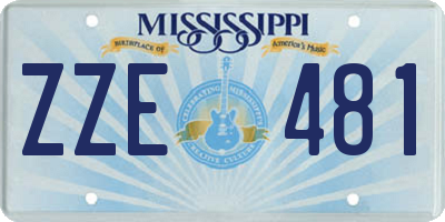 MS license plate ZZE481