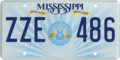 MS license plate ZZE486