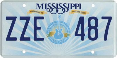 MS license plate ZZE487