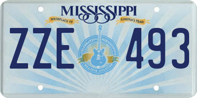MS license plate ZZE493