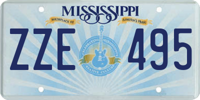 MS license plate ZZE495
