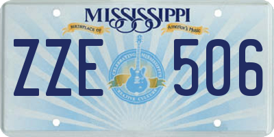 MS license plate ZZE506