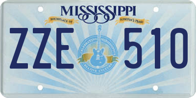 MS license plate ZZE510