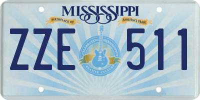 MS license plate ZZE511