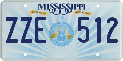 MS license plate ZZE512