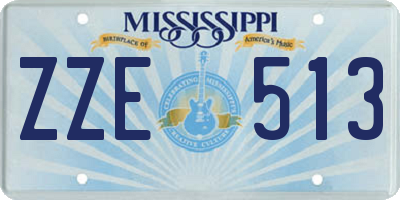 MS license plate ZZE513