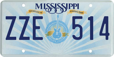 MS license plate ZZE514