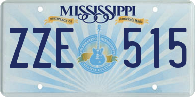 MS license plate ZZE515