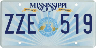 MS license plate ZZE519