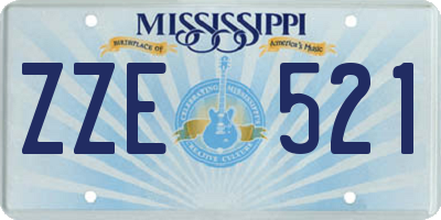 MS license plate ZZE521