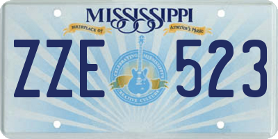 MS license plate ZZE523