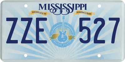 MS license plate ZZE527