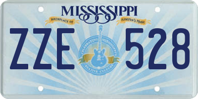 MS license plate ZZE528