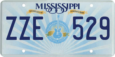MS license plate ZZE529