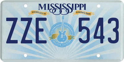MS license plate ZZE543