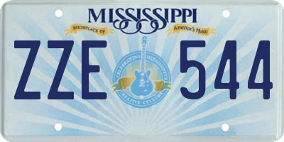MS license plate ZZE544