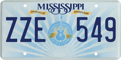 MS license plate ZZE549