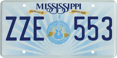 MS license plate ZZE553