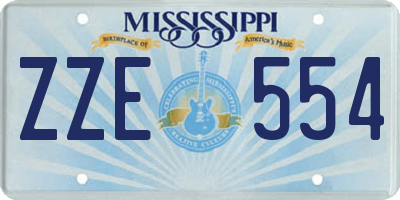 MS license plate ZZE554