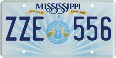 MS license plate ZZE556