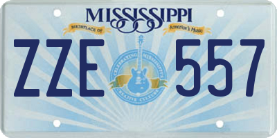 MS license plate ZZE557
