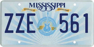 MS license plate ZZE561